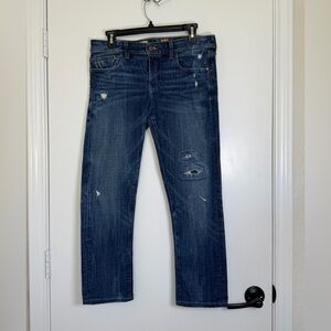 Anthropologie Pilcro Hyphen Jeans Sz 28 distressed straight leg Boho Casual